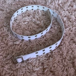 white Y2K belt